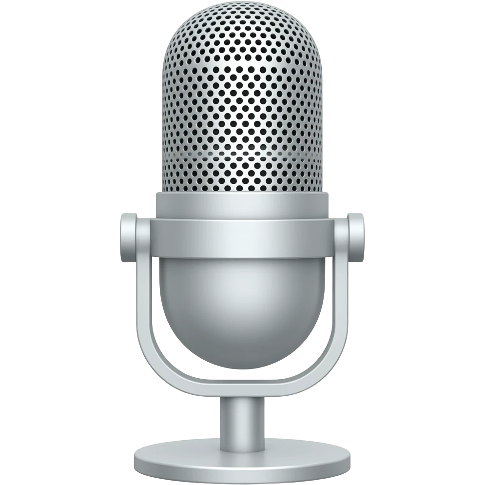 white podcast microphone emoji