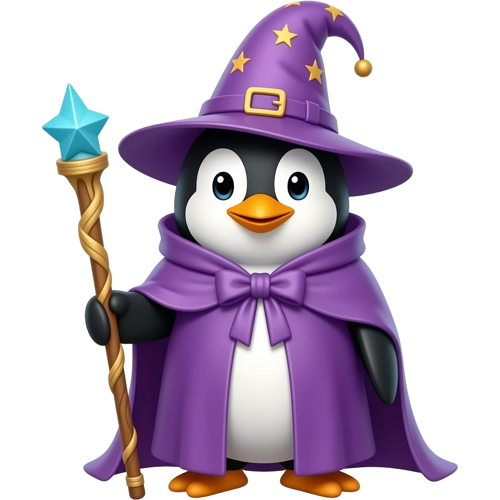 Penguin Wizard emoji