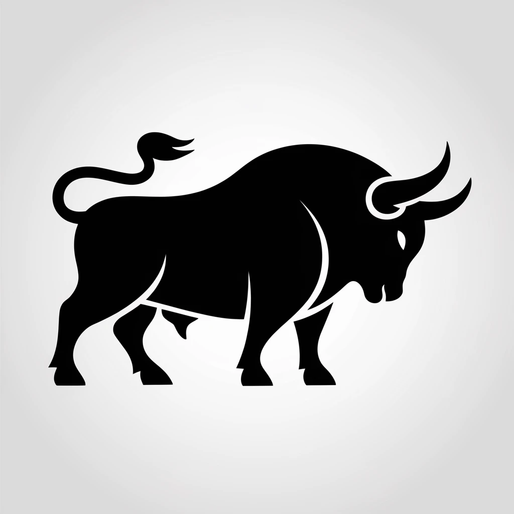 Big bull icon black silhouette emoji