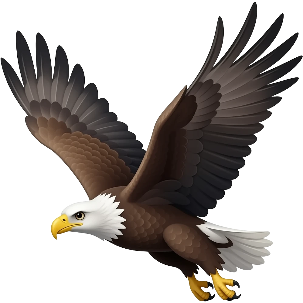 European eagle flying emoji