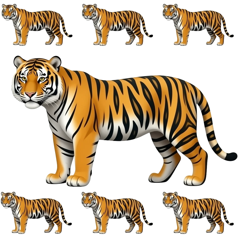 many tigers emoji