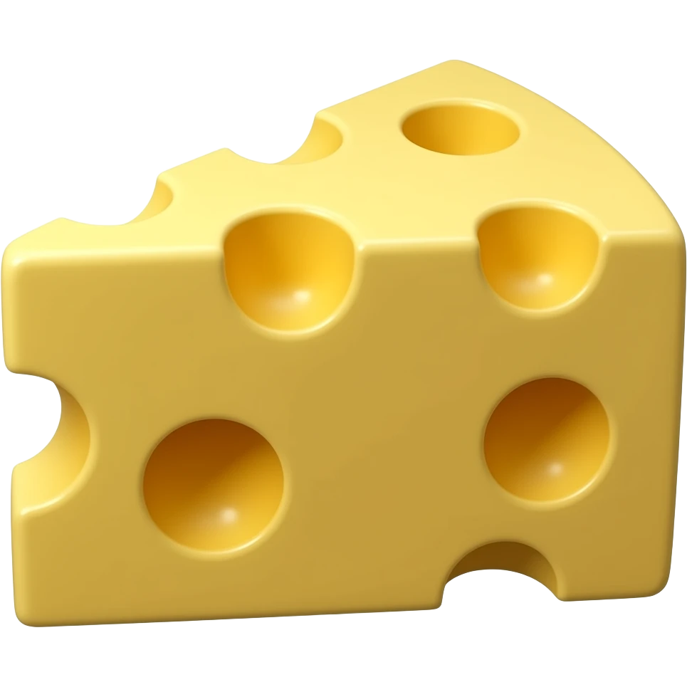 Hat made out of swiss cheese emoji