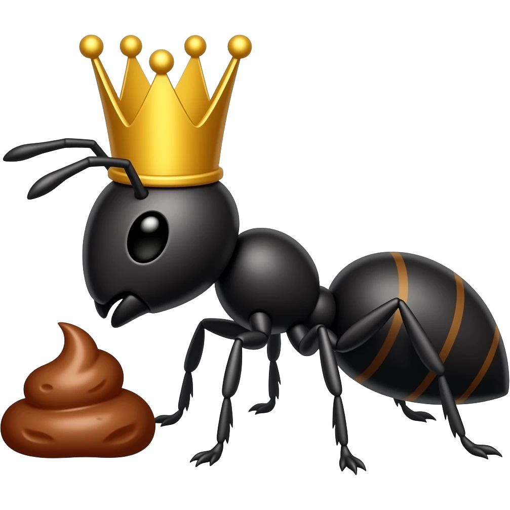 Queen Ant pooping emoji
