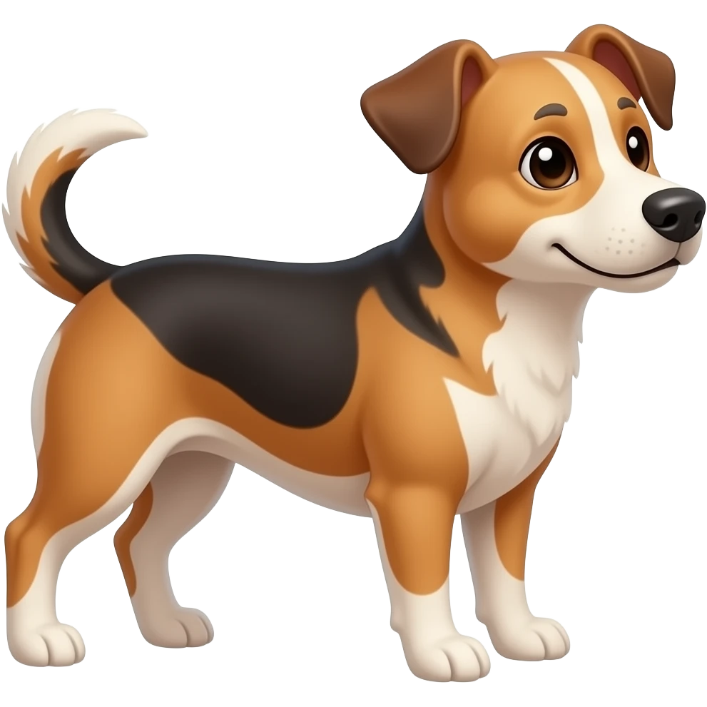 whole body,looking on right , Mixed breed emoji