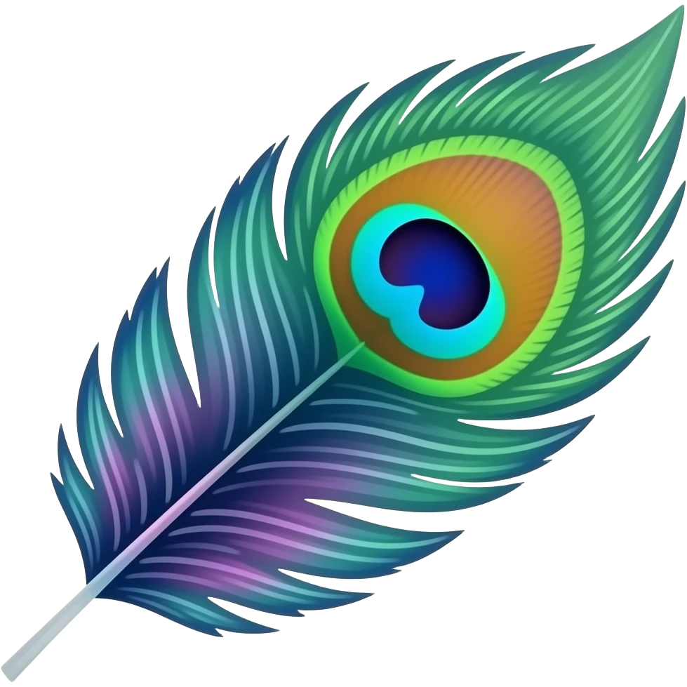 Peacook feather emoji