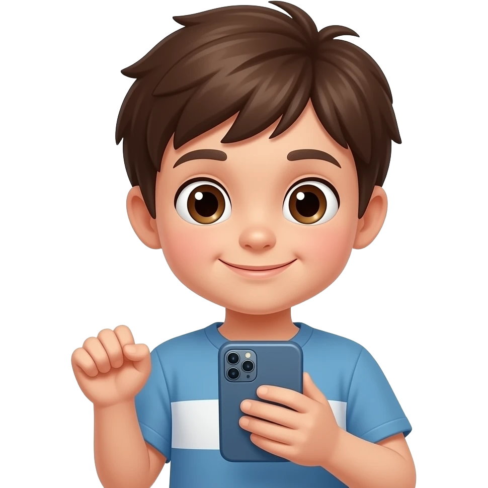 Ребенок в телефоне emoji