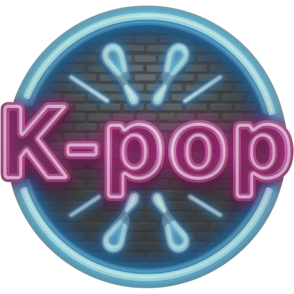 Неоновое слово K-pop emoji