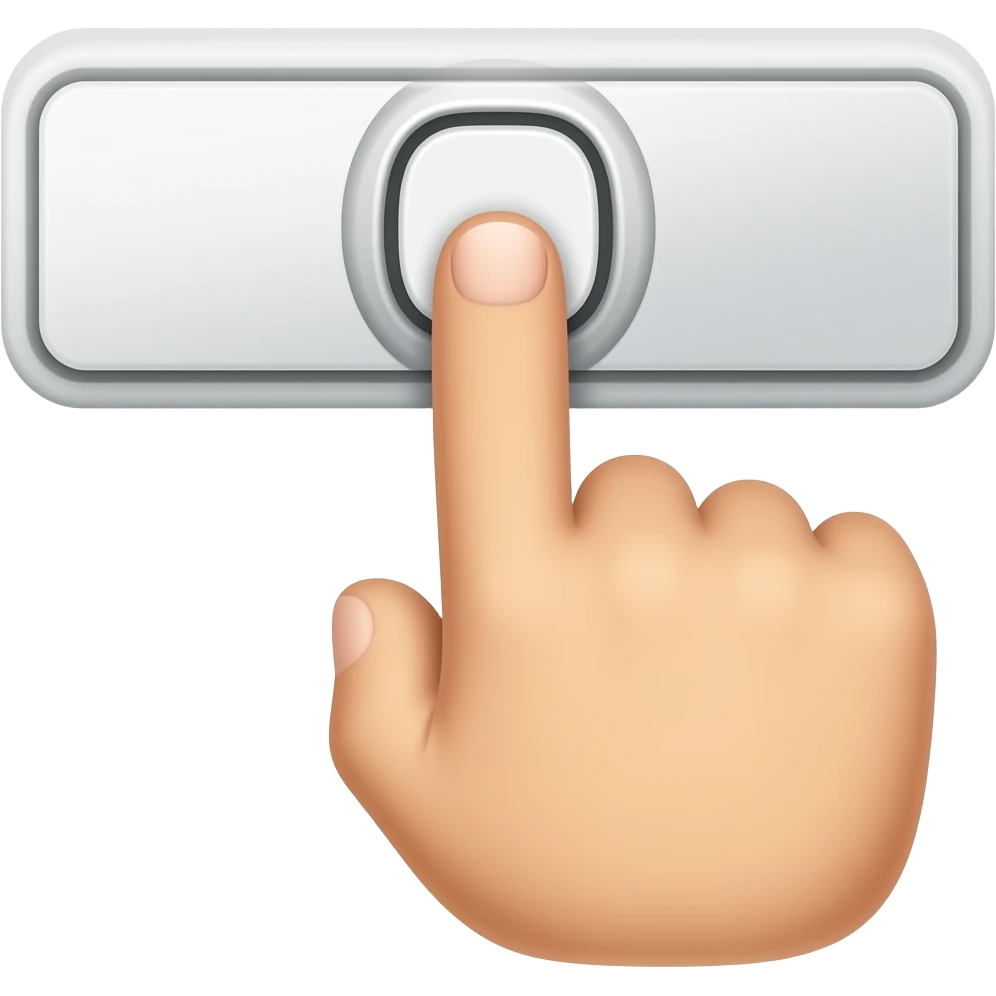 finger presses on emoji