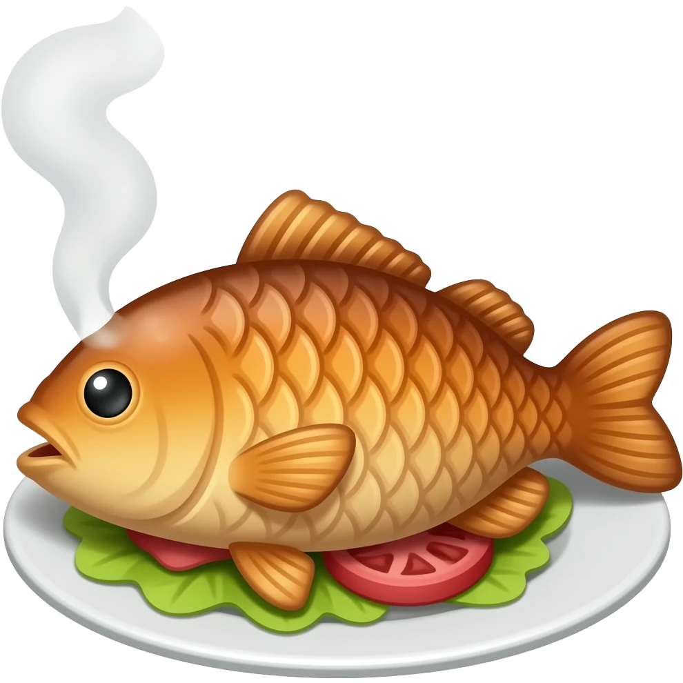 запечена риба димиться emoji