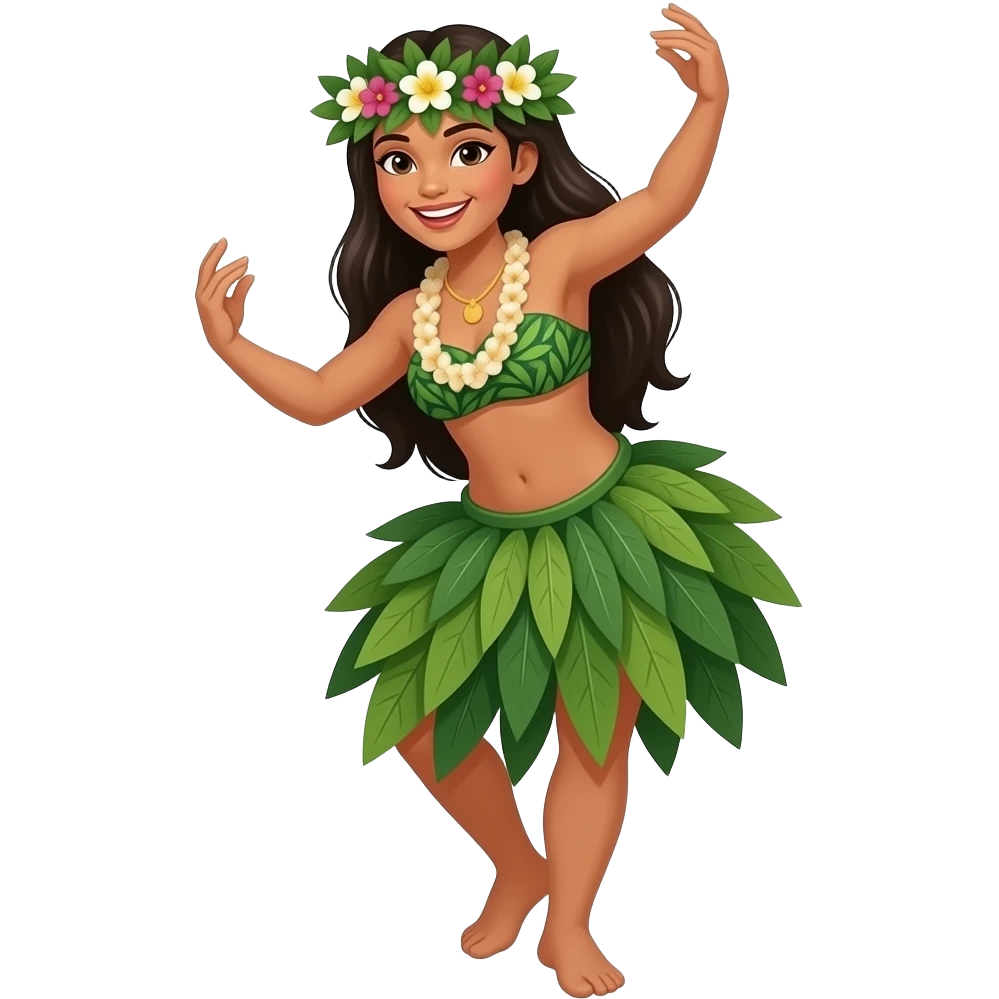Hawaiana bailando emoji