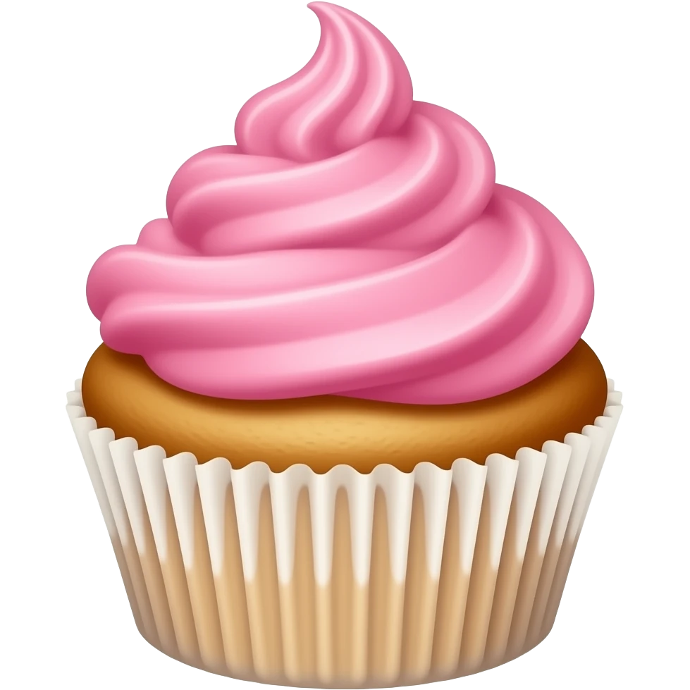 Cupcake with pink icing emoji
