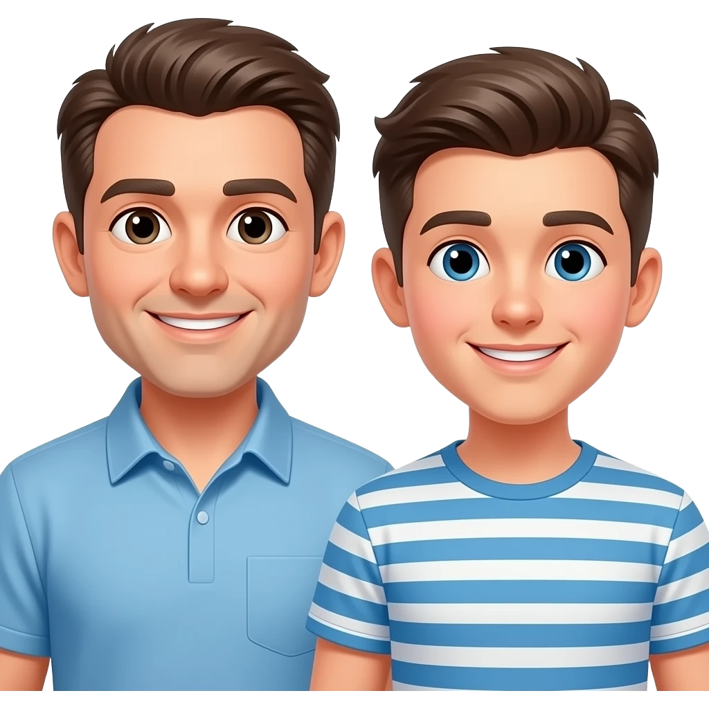Erstelle ein Emoji von zwei männlichen unterschiedlich alten Brüdern emoji