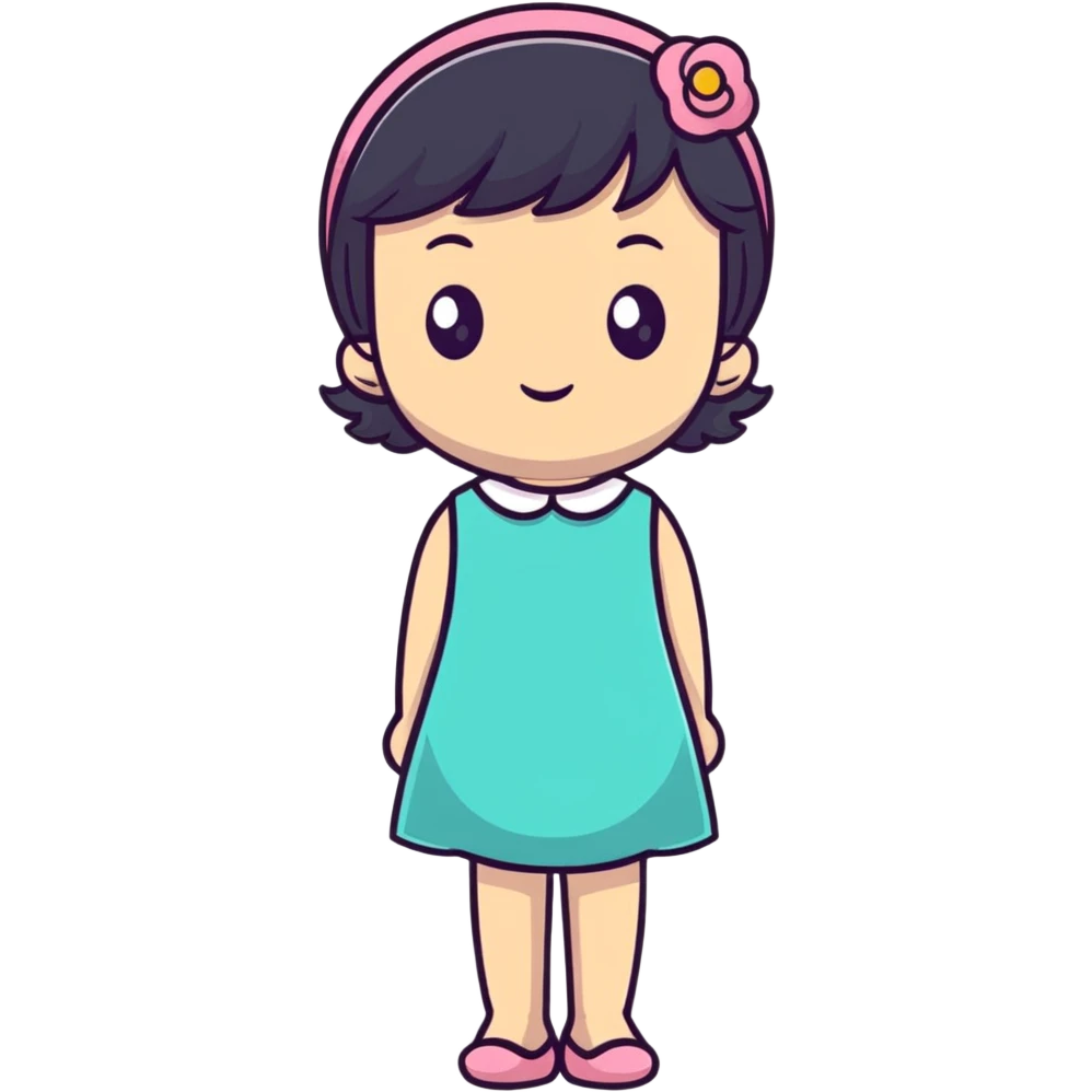 girl in a cute dress emoji