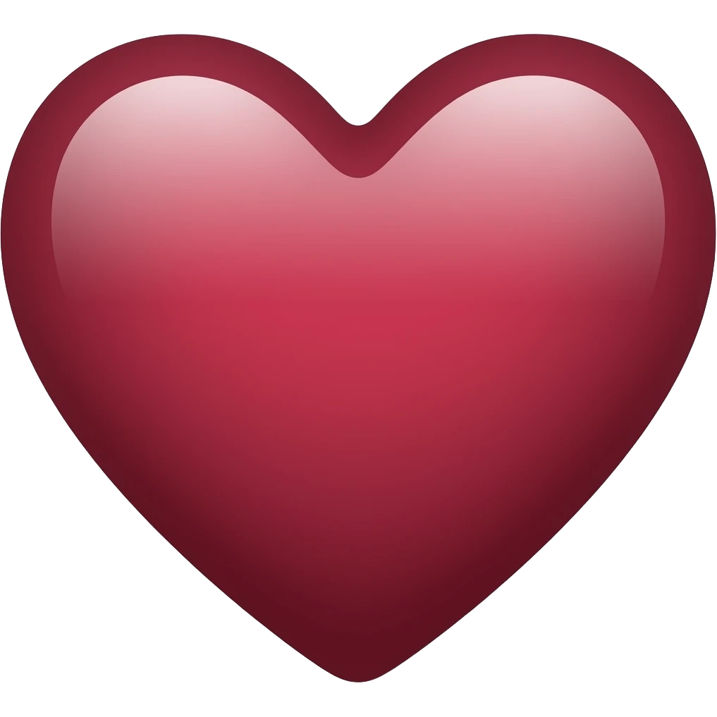 Burgundy heart emoji emoji