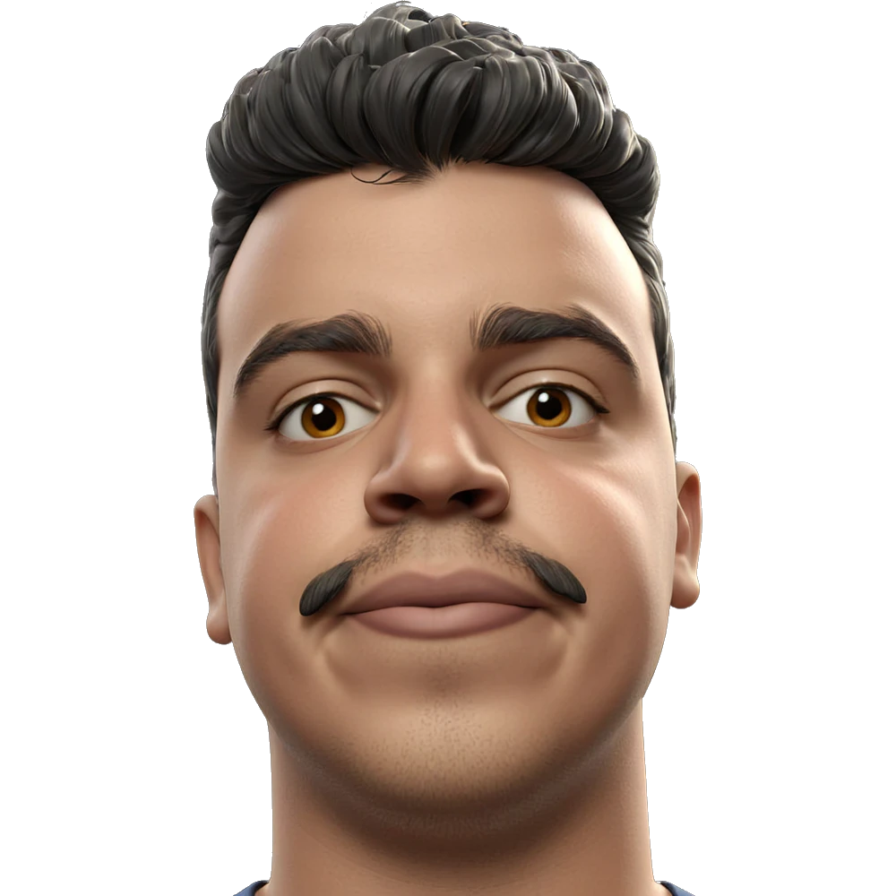 portrait of a mustached man emoji