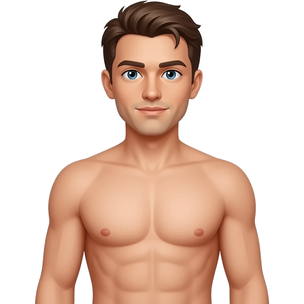 Nude full body male emoji