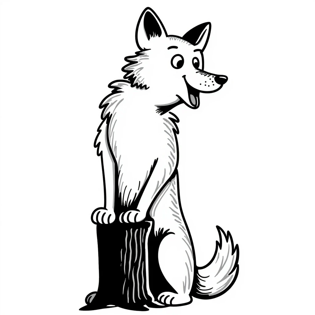 A wolf emoji