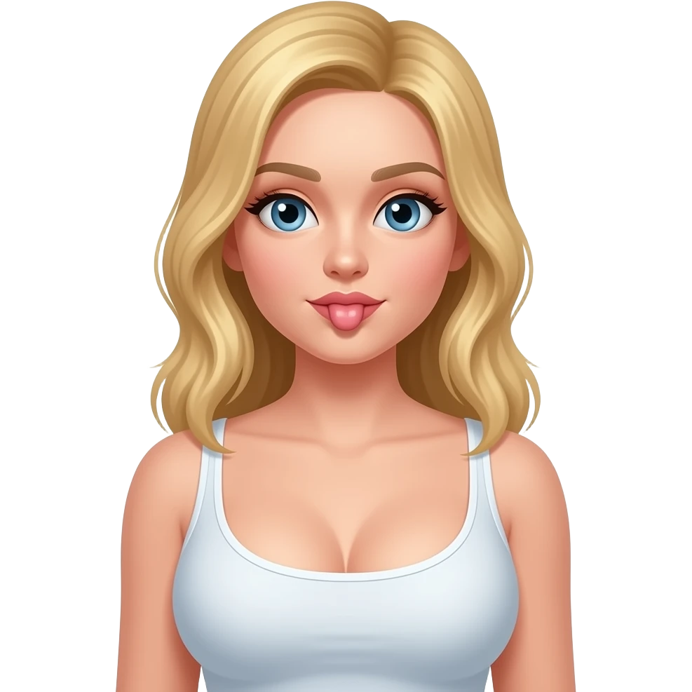 Blonde girl big boobs suck dick emoji