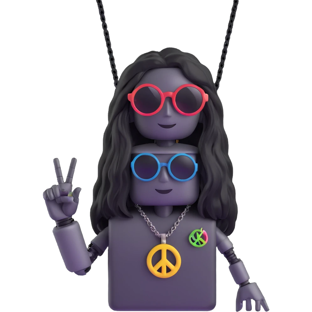 hippie robot emoji