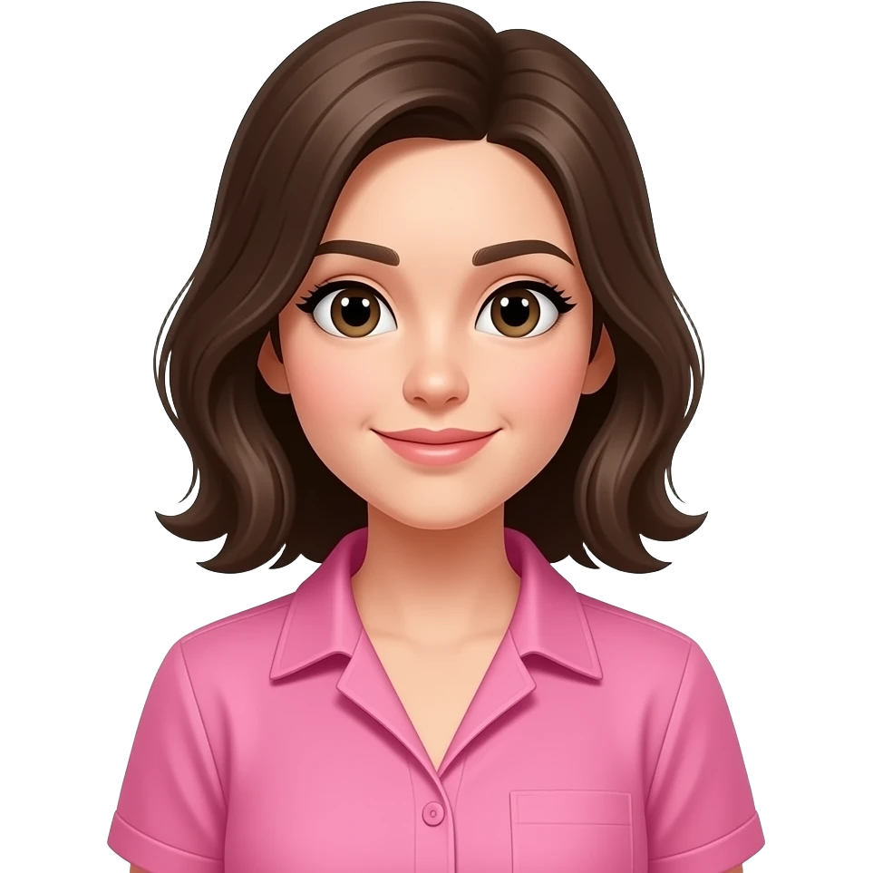 A girl body wearing pick clothes and wearing shirt with open button emoji