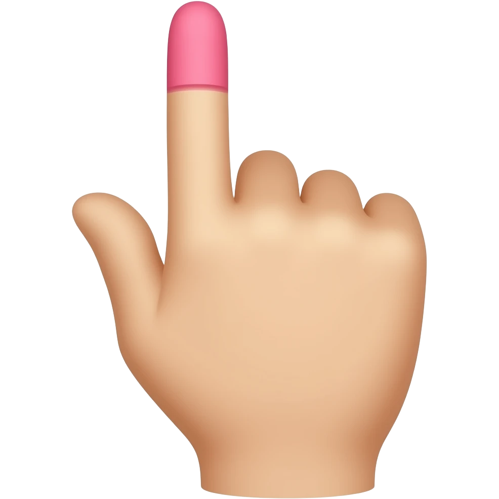 Pinky finger, all other fingers down, from the view of the back of the hand emoji