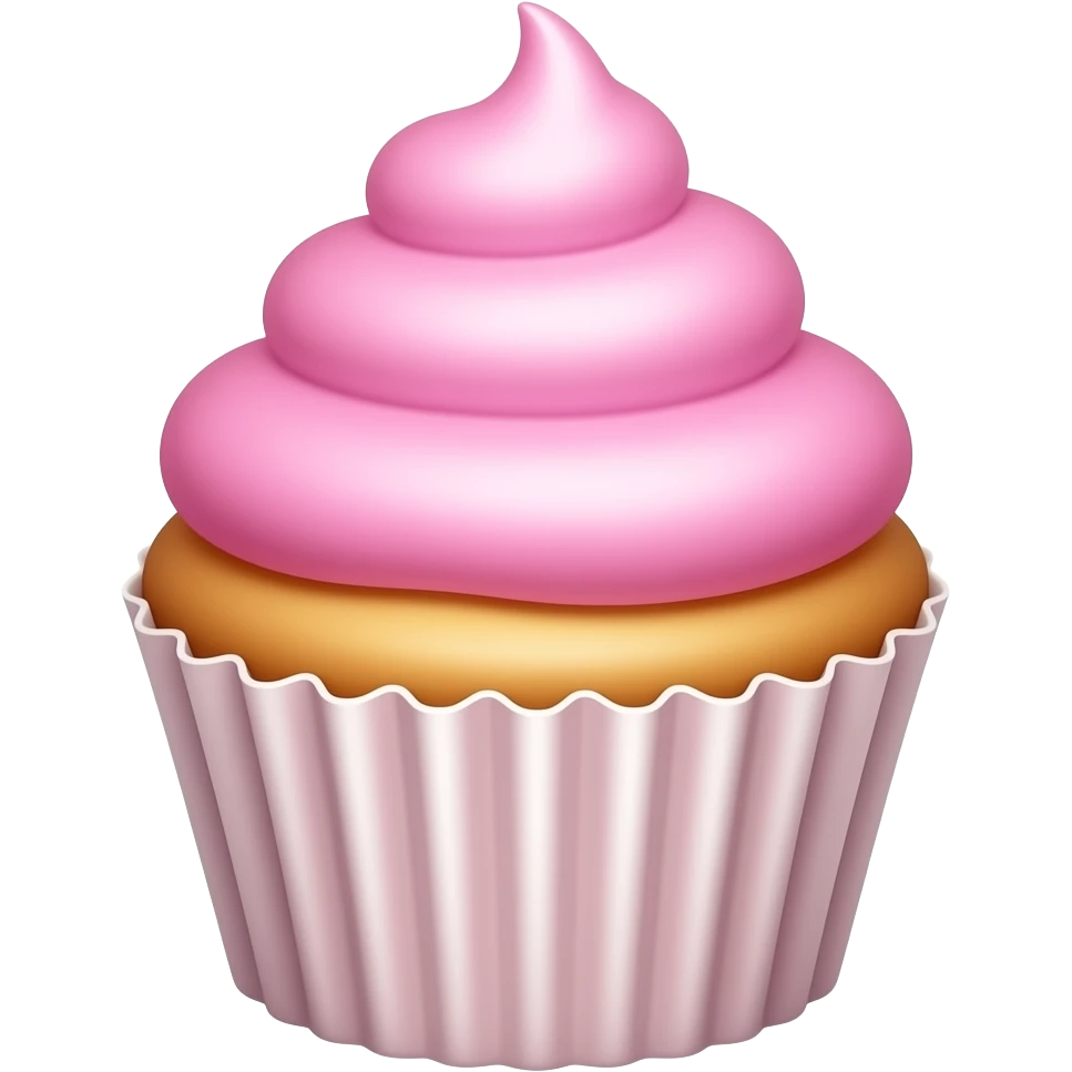 Cupcake with pink icing emoji
