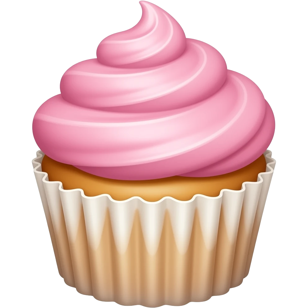 Cupcake with pink icing emoji