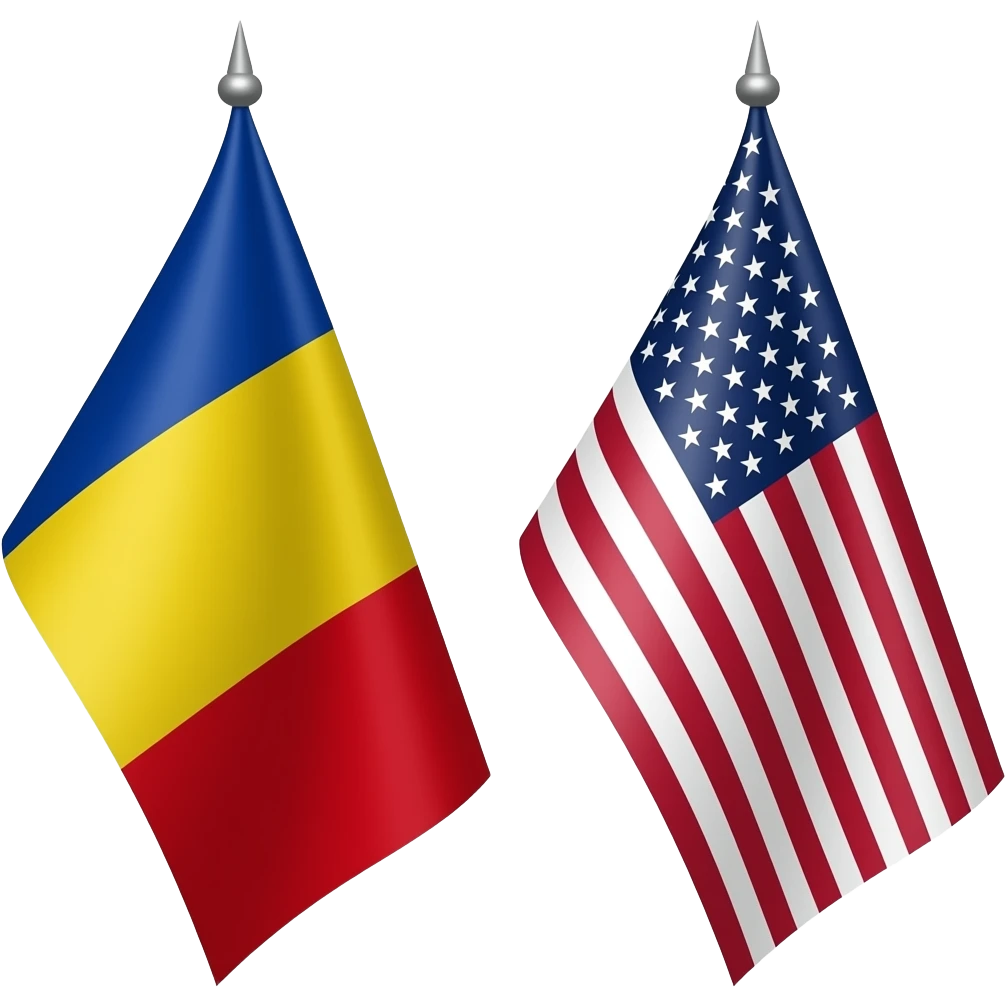 Romania flag vs america flag emoji