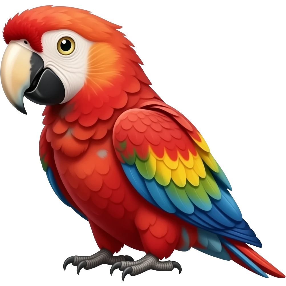 Cotorro de color rojo emoji