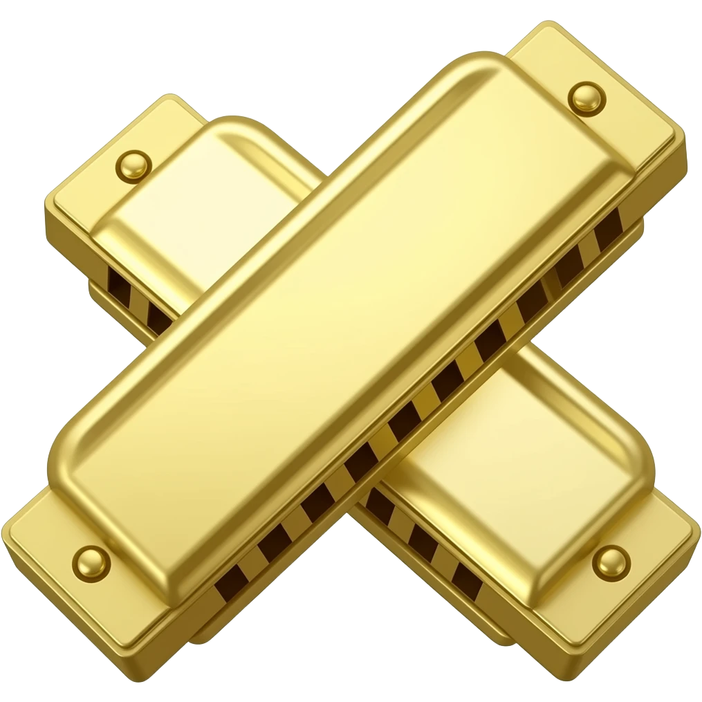 gold harmonica emoji