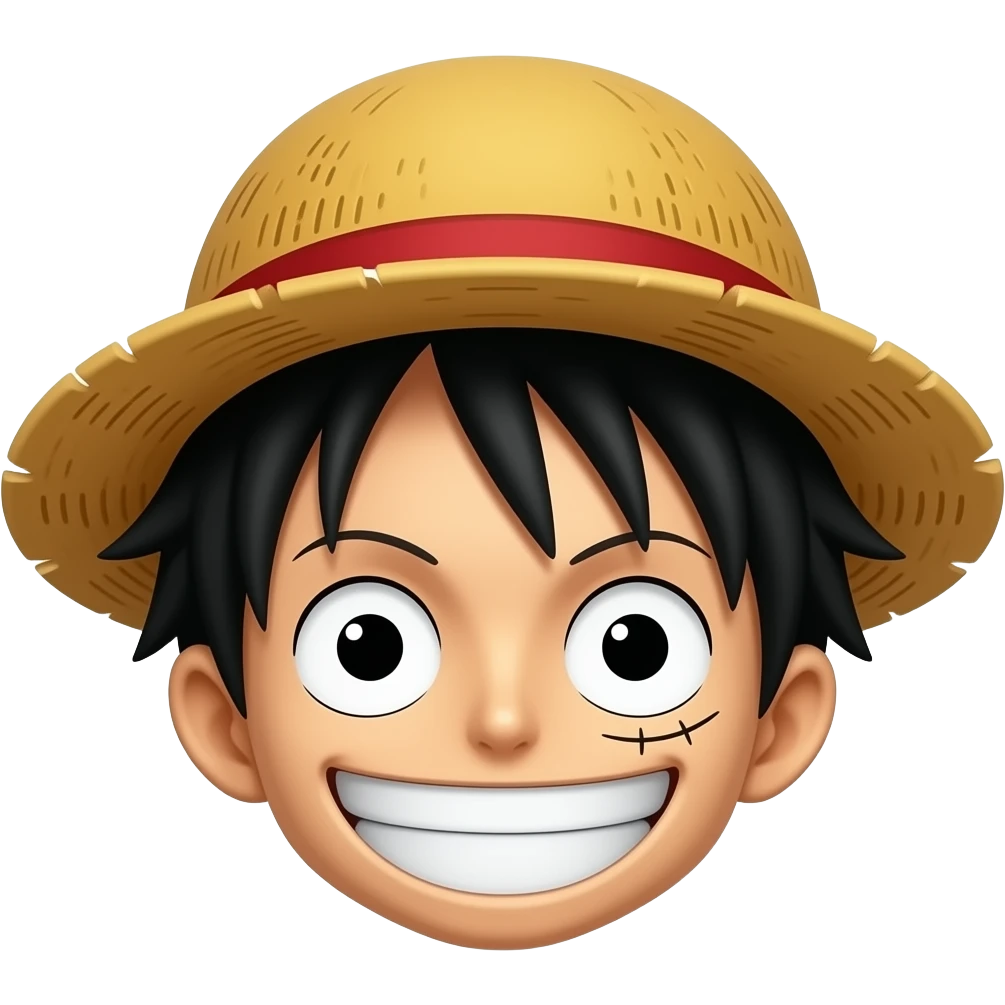Monkey d luffy hat emoji