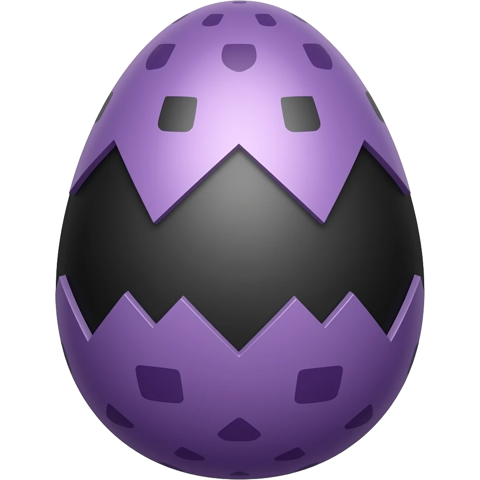 purpule and black minecraft dragon egg emoji