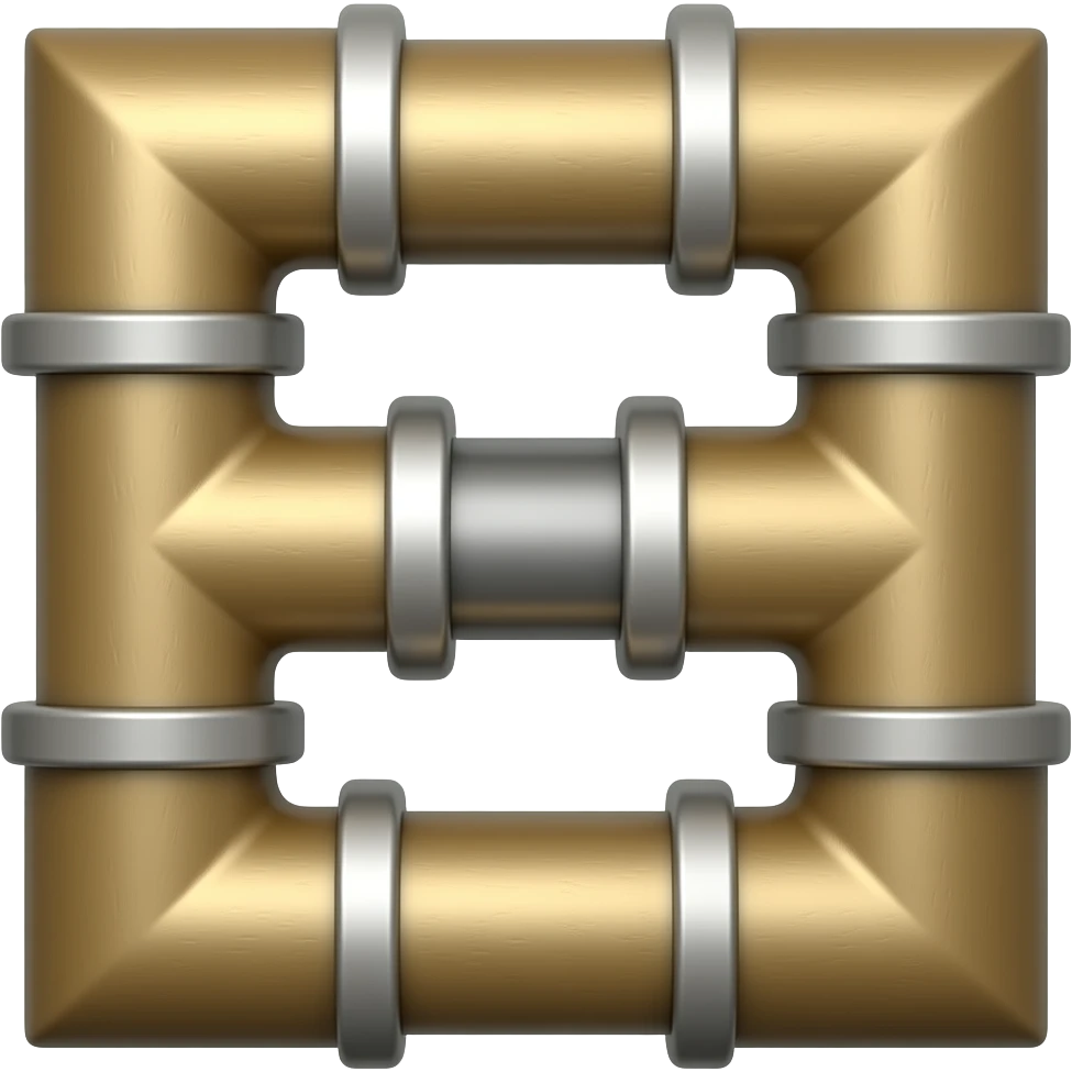 pipes emoji, bold black outline, cartoon emoji