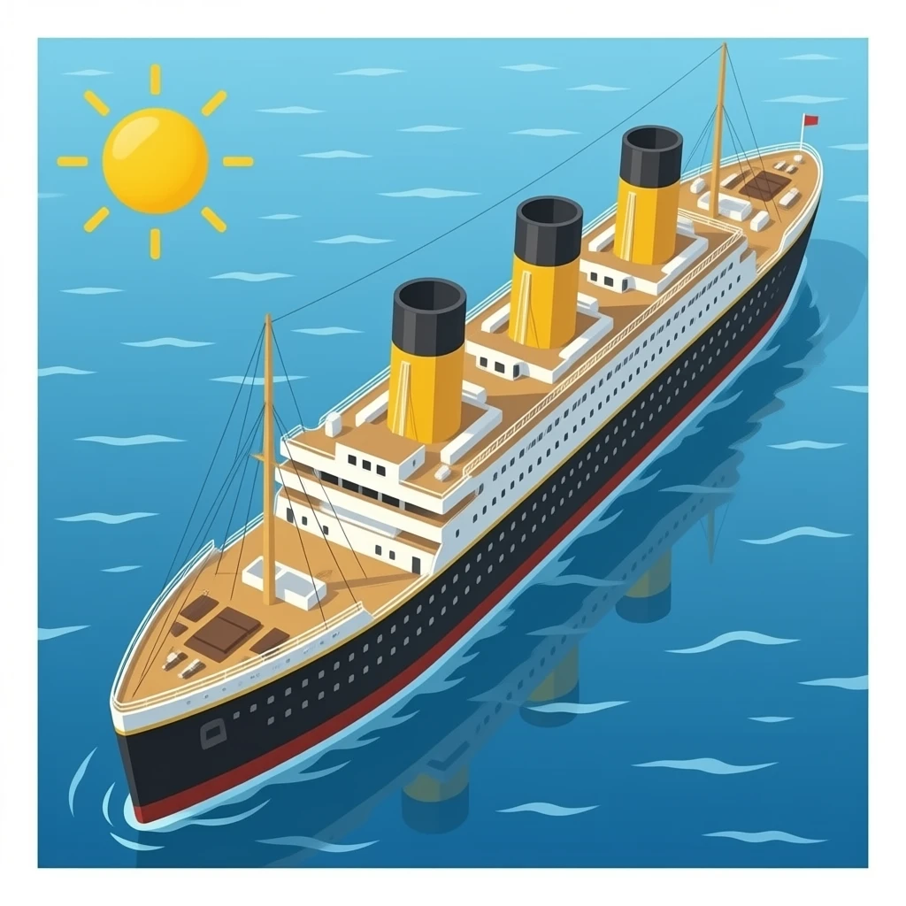 titanic ship from top view emoji