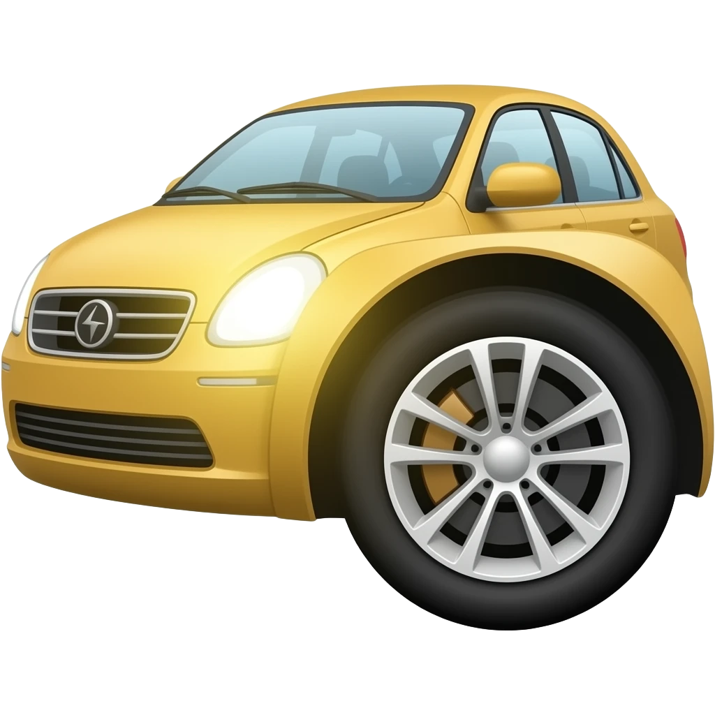 Indicator Light from a car to left  view of the full car emoji