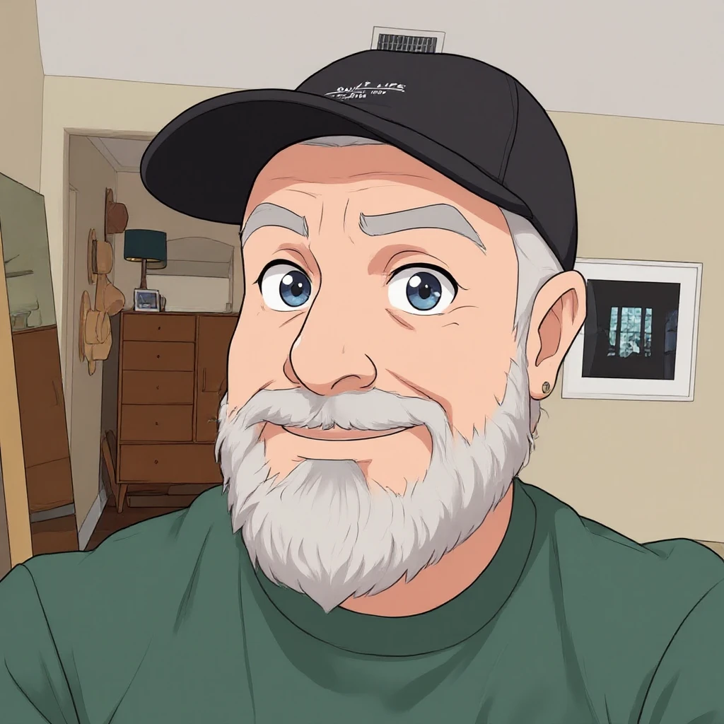 Remake this headshot in an anime style. emoji