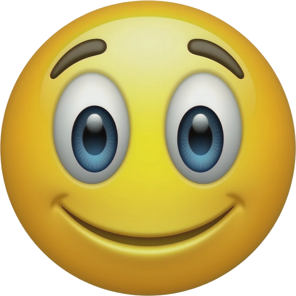 Yellow happy face with three eyes emoji