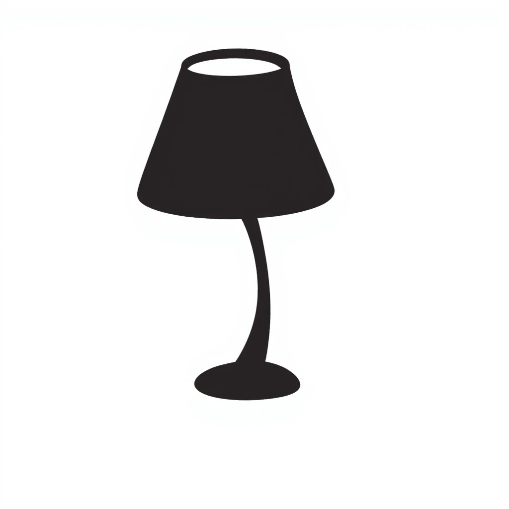 classic desk lamp hand drawn doodle style emoji