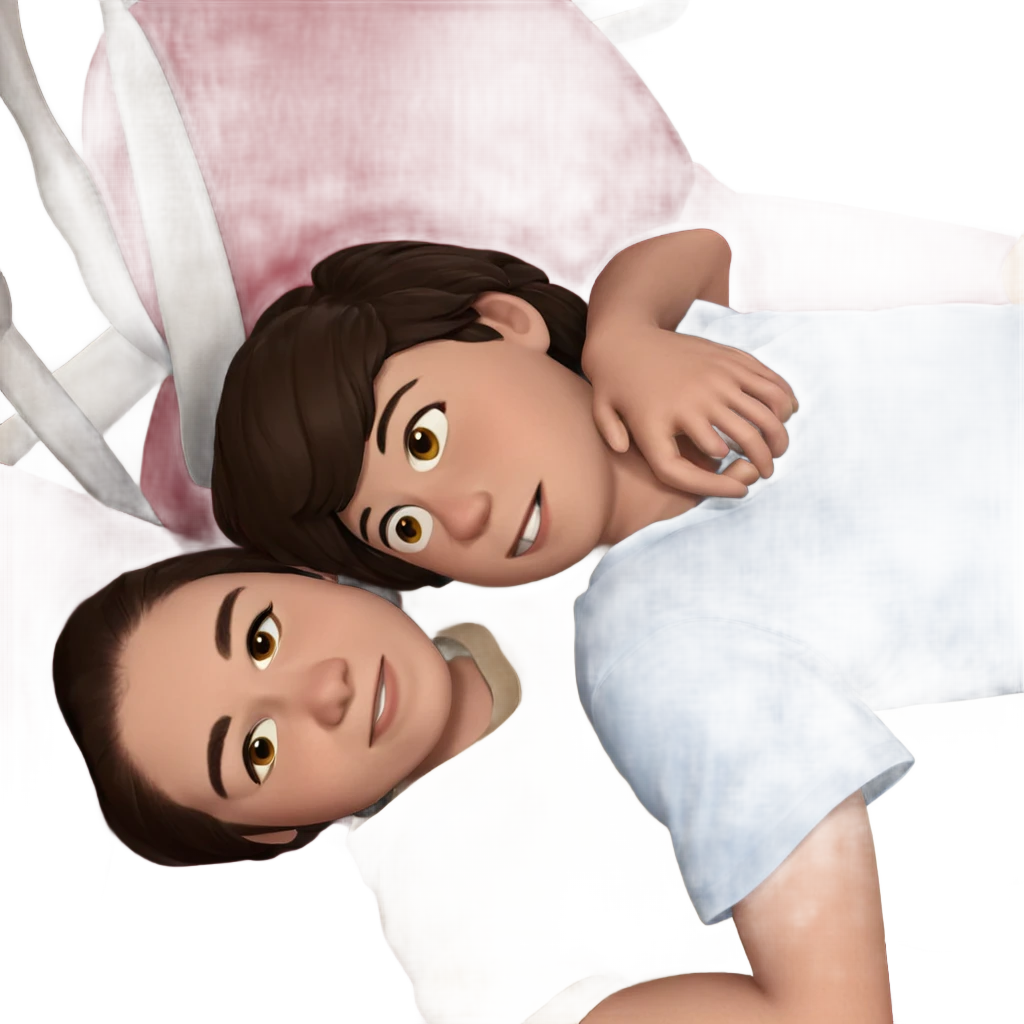 siblings relaxing together emoji