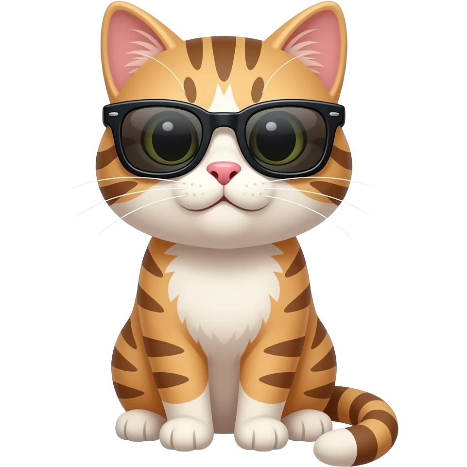 Cat wearing sunglasses emoji