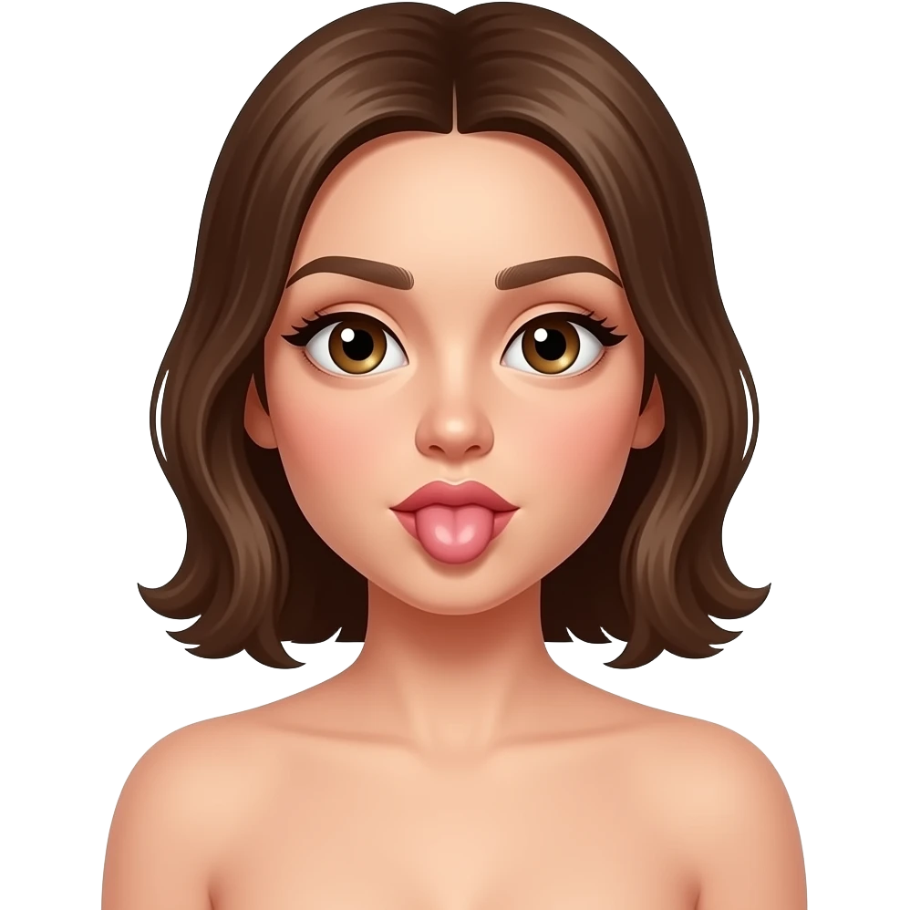 Naked girl sucking dick emoji
