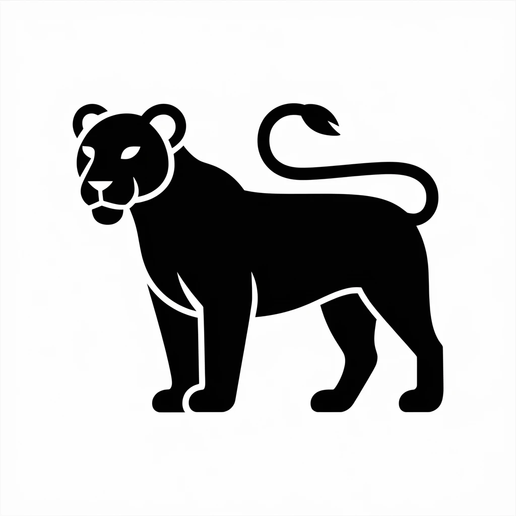 Lioness icon black silhouette emoji