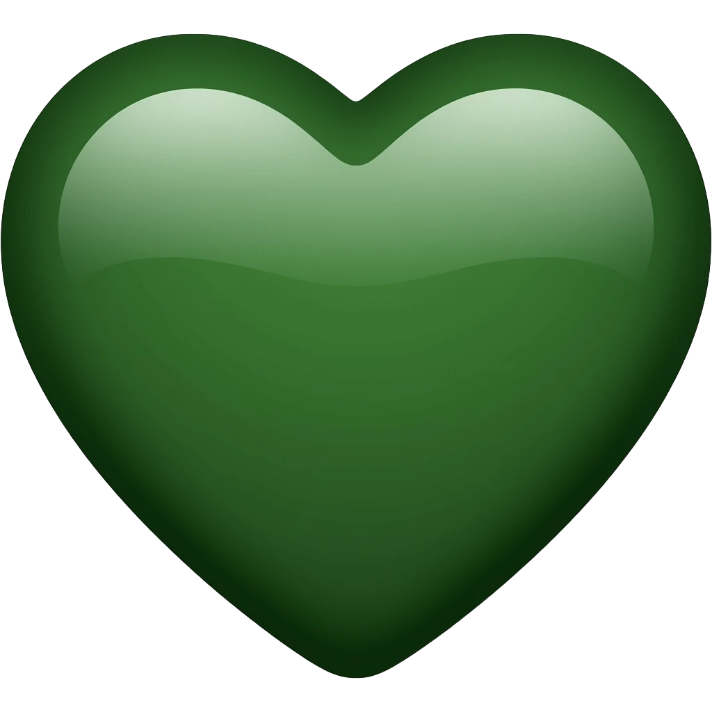 dark green heart emoji