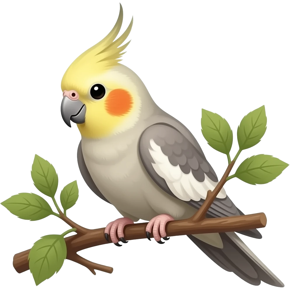 Cute cockatiel emoji