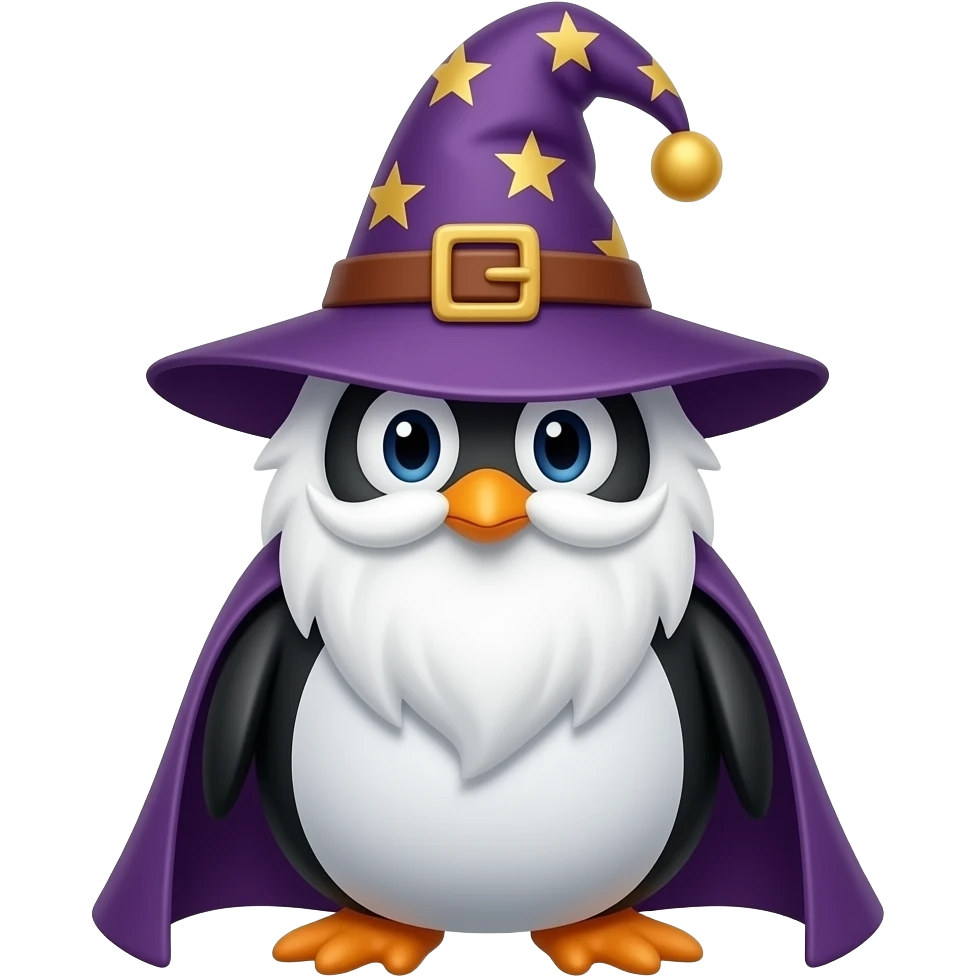 Penguin Wizard emoji