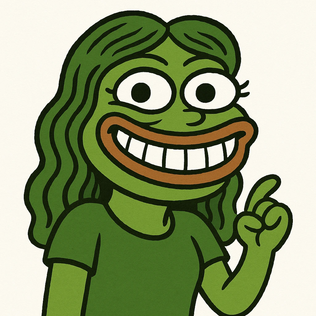 smiling girl meme parody, girl with big grin, dramatic lighting, emoji-face-to-image style emoji