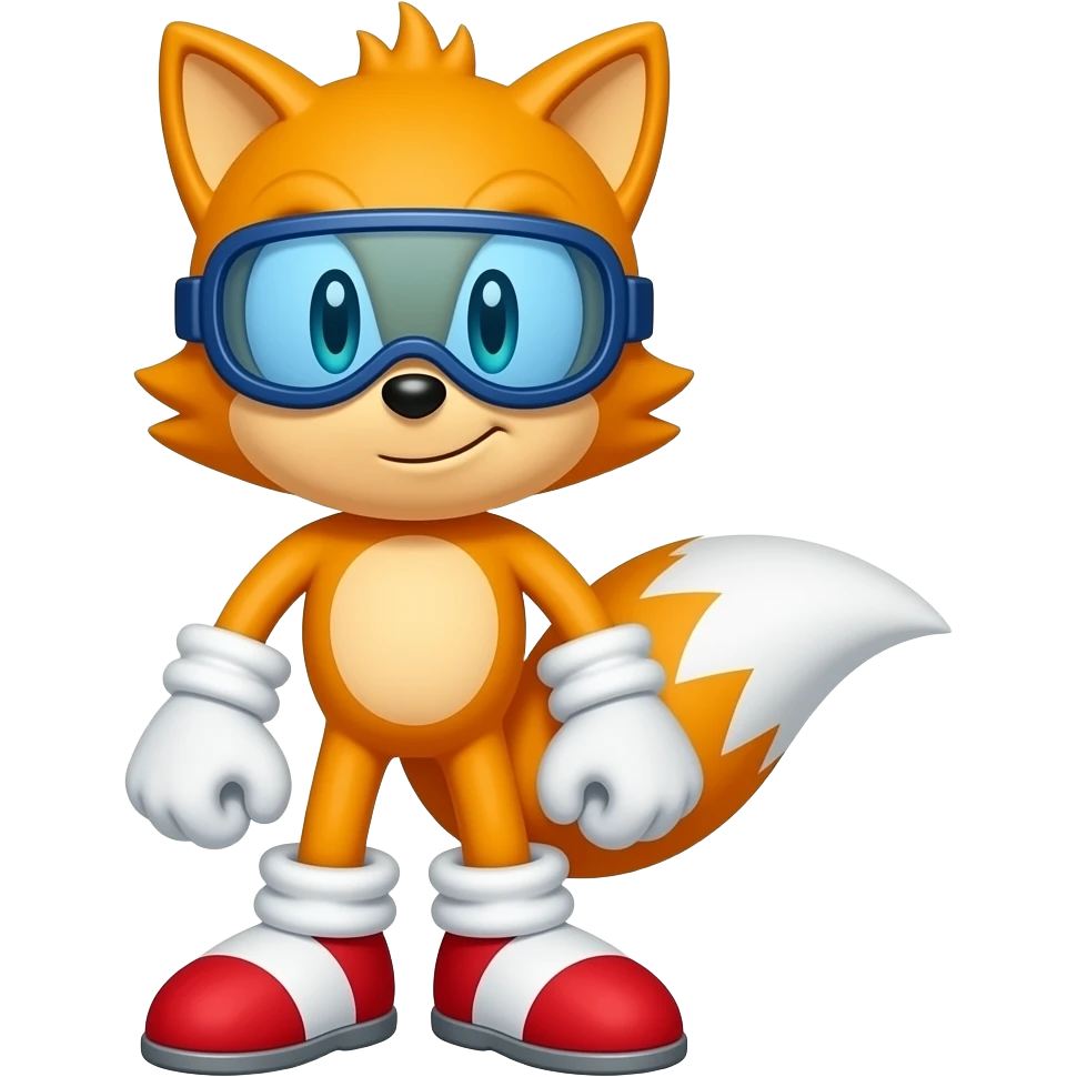 Tails the fox from sonic full body emoji