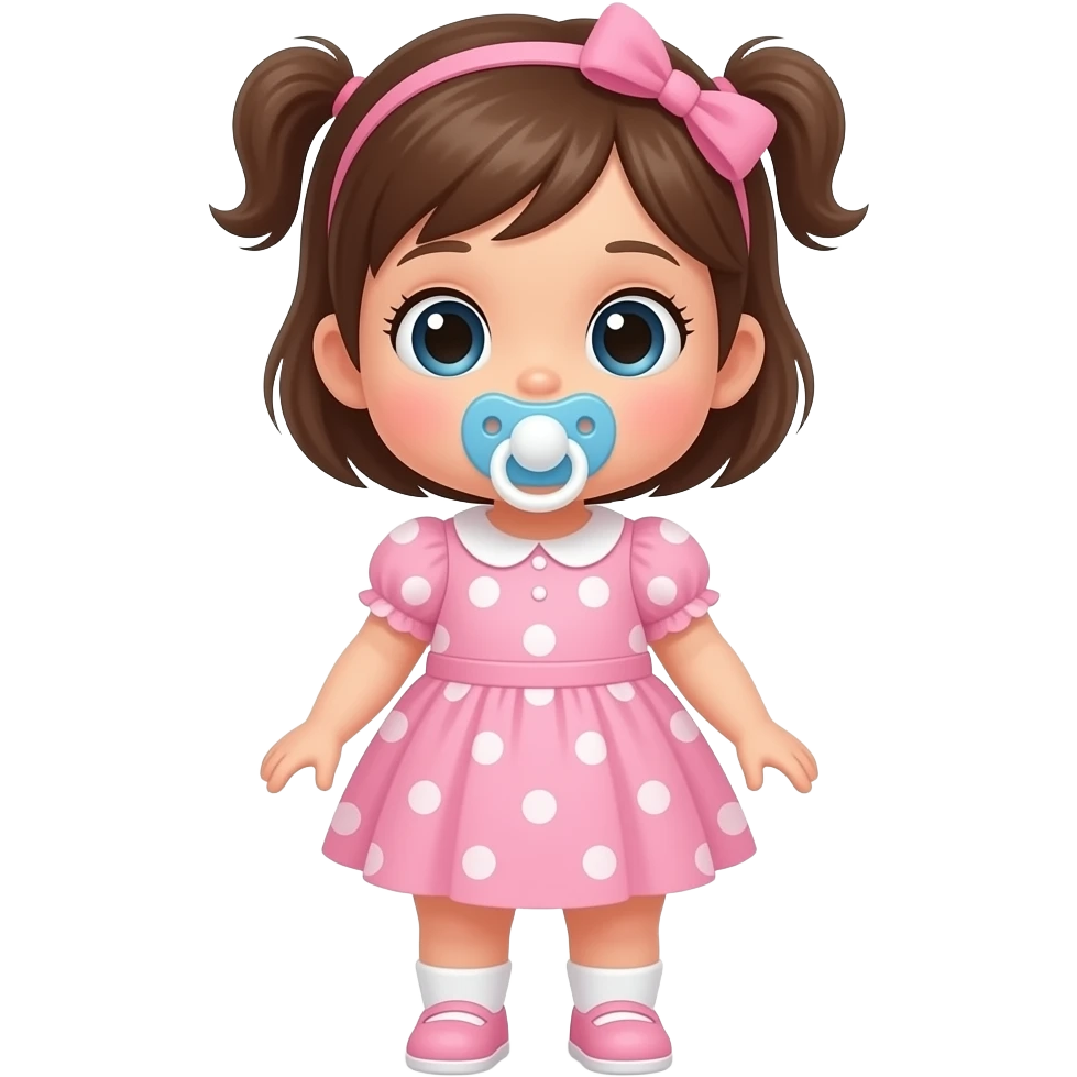 Quiero una niña bebe de cuerpo entero con chupete emoji