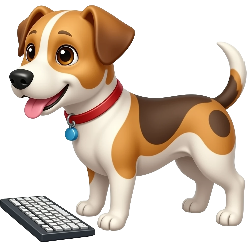 Dog and keybord emoji