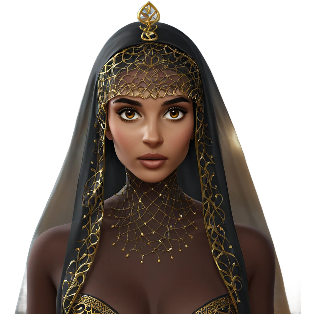 dark beauty in veil emoji